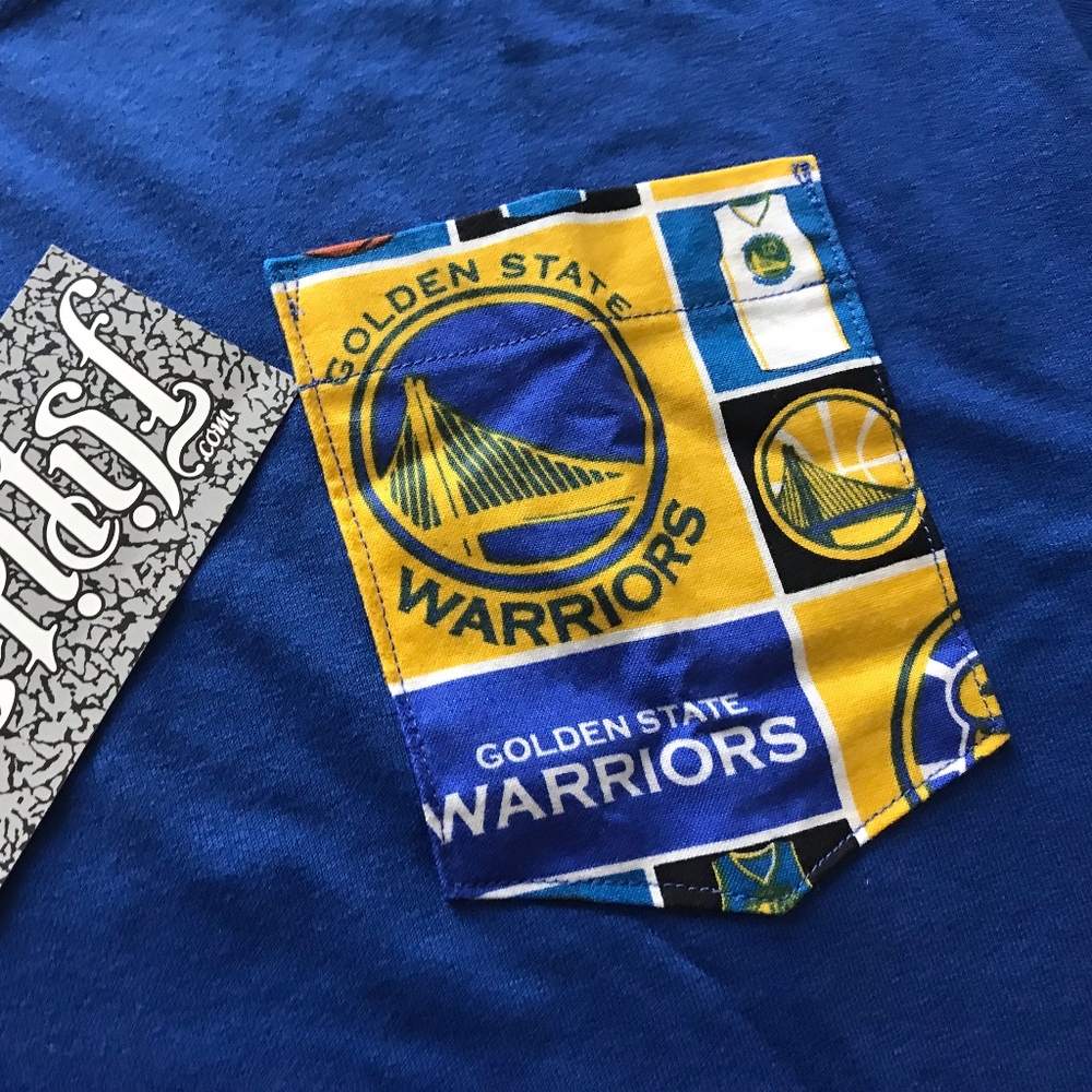 GOLDEN STATE WARRIORS NBA BASKETBALL POCKET TEE M